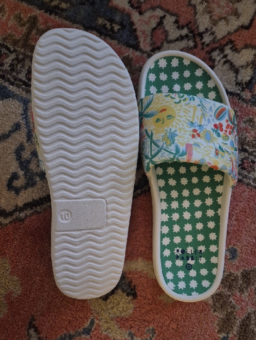 NWOT Roller Rabbit for Target Womens Slides - 9/10 - Picture 2 of 2